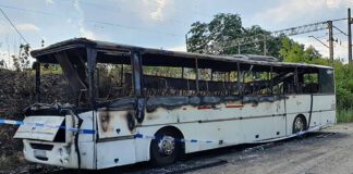 Nocny pożar w Zielonej Górze. Autobus spłonął doszczętnie
