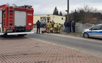 Pijany rowerzysta uderzył w słup. Padł nieprzytomny