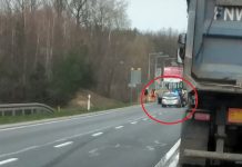 Cwaniak w audi chciał szybko minąć korek pod Zieloną Górą. Pojechał pod prąd i bardzo się zdziwił (ZDJĘCIE CZYTELNIKA)