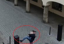 Pijany wandal zdemolował bachusika, słupki oraz infokiosk w Zielonej Górze. Próbował też rozbić witrynę (FILM)