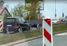 Zaczyna się. Wjechał pod prąd na remontowany wiadukt w Zielonej Górze (FILM CZYTELNIKA)