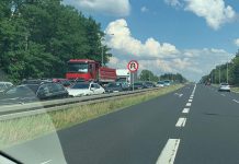 Potrącenie rowerzystki przez ciężarówkę w Zielonej Górze. Sprawca ukarany wysokim mandatem (ZDJĘCIE CZYTELNIKA)