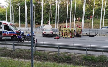 Wypadek na S3 na wysokości osiedla Pomorskiego