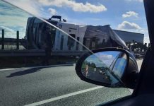 Ciężarówka ze złomem przewróciła się na trasie S3 pod Zieloną Górą. Tworzy się korek