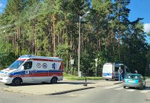 Wypadek w Zielonej Górze. Potrącenie kobiety na hulajnodze (ZDJĘCIA CZYTELNIKÓW)