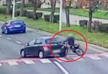 Potrąciła rowerzystkę w Zielonej Górze. Spytała czy wszystko dobrze i odjechała. Dotarła do niej policja (FILM)