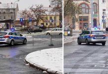 Do Planetarium Wenus nie ma dojazdu ani dojścia. Pilnuje tego policja, bo przyjeżdża… poseł Jarosław Kaczyński (ZDJĘCIA CZYTELNIKA)