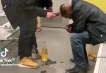 Goli głowę bezdomnemu w poczekalni centrum przesiadkowego w Zielonej Górze (FILM)