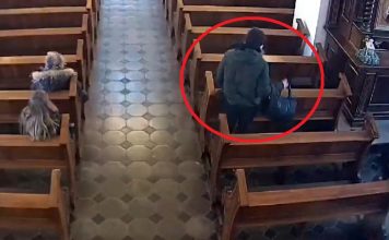 Bezczelna kradzież w kościele, ale złodziejkę nagrały kamery (FILM)