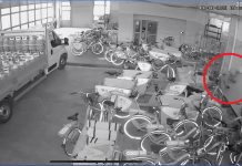 Kolejne włamanie do magazynu roweru miejskiego w Zielonej Górze. Złodziej ukrył się w środku (FILM)