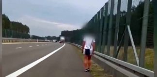 Pokłóciła się z partnerem i poszła pieszo trasą S3. Ryzykowała życiem (FILM)