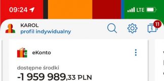 Wszedł rano na swoje konto i zobaczył, że ma dwa miliony długu