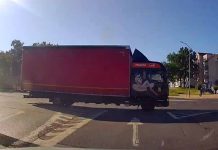 Wjechał ciężarówką z dużą prędkością na wypadkowe skrzyżowanie w Zielonej Górze. Miał czerwone światło (FILM CZYTELNIKA)