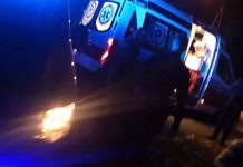 Zielonogórscy policjanci ratowali desperata. Próbując uciekać wjechał do rowu (FILM)