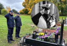Zielonogórscy policjanci oddali hołd zmarłemu koledze st. asp. Mariuszowi Wąsowiczowi