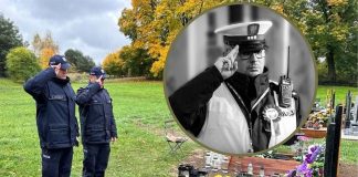 Zielonogórscy policjanci oddali hołd zmarłemu koledze st. asp. Mariuszowi Wąsowiczowi