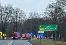 Wypadek koło Łazu pod Zieloną Górą. (ZDJĘCIA)
