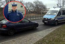 Pijany kierowca renault w Zielonej Górze niemal staranował policjanta jadącego fordem