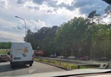 Zielona Góra. Gigantyczny korek na zjeździe z S3 od strony Raculi