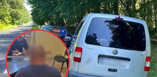 Jadąc wypił pół litra wódki. Zatrzymali go kierowcy