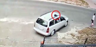 Zielona Góra. Saszetka spadła z dachu samochodu