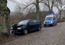 Wypadek koło Nowogrodu Bobrzańskiego. Młody kierowca uderzył w drzewo