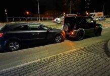 Zielona Góra. Kompletnie pijany kierowca oplem uderzył w suzuki, stracił samochód