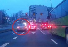 Zielona Góra. Skandaliczny manewr kierowcy volkswagena. Wkrótce do drzwi zapuka policja (FILM CZYTELNIKA)