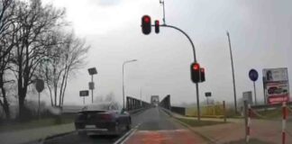 Kierująca powiedziała zielonogórskim policjantom „myślałam, że jest zielone”. Wleciał mandat (FILM)