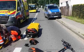 Hulajnogą elektryczną uderzył w Hondę. Wydmuchał aż cztery promile alkoholu