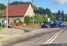 Zielona Góra. Mazdą wjechała pod Audi, nie zrozumiała, że… wjeżdża na skrzyżowanie