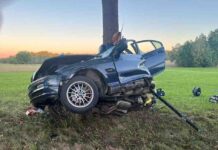 Śmiertelny wypadek. BMW dosłownie owinięte na drzewie (ZDJĘCIA)