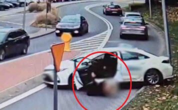 Zielona Góra. Awantura taksówkarzy i Bolt pojechał do tyłu. Wszystko się nagrało (FILM)