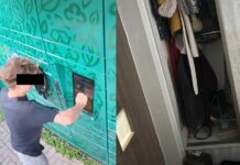 Schował się w szafie, bo zniszczył paczkomat