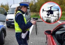 Żary. Podczas akcji policji z dronem w dwie godziny wpadło ponad 30 kierowców