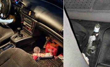 Kierowca miał dwa promile. W samochodzie butelka po wódce