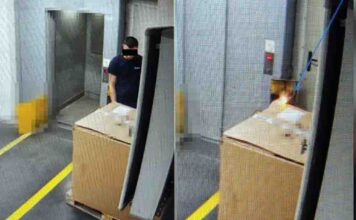 Pracownik piroman chciał spalić firmę. Wszystko się nagrało