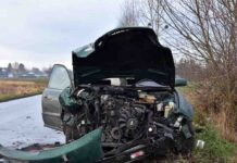 20-latek skasował Audi o drzewo, ranne dwie osoby