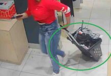 Złodziejka zerwała metki z ubrań, a część założyła na siebie. Wszystko się nagrało