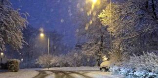 Zielona Góra. Prognozowane opady śniegu do południa