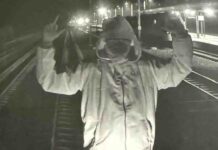 Szczyt głupoty. Zatrzymali tramwaj stawiając śmietnik na torach i polowali go farbą (FILM)