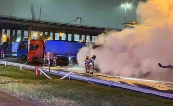 Pożar ciężarówki. Kierowca zginął w płomieniach