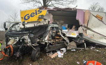 Śmiertelny wypadek pod Kargową. 35-latek nie miał zapiętych pasów, wypadł z kabiny pod koła (ZDJĘCIA)