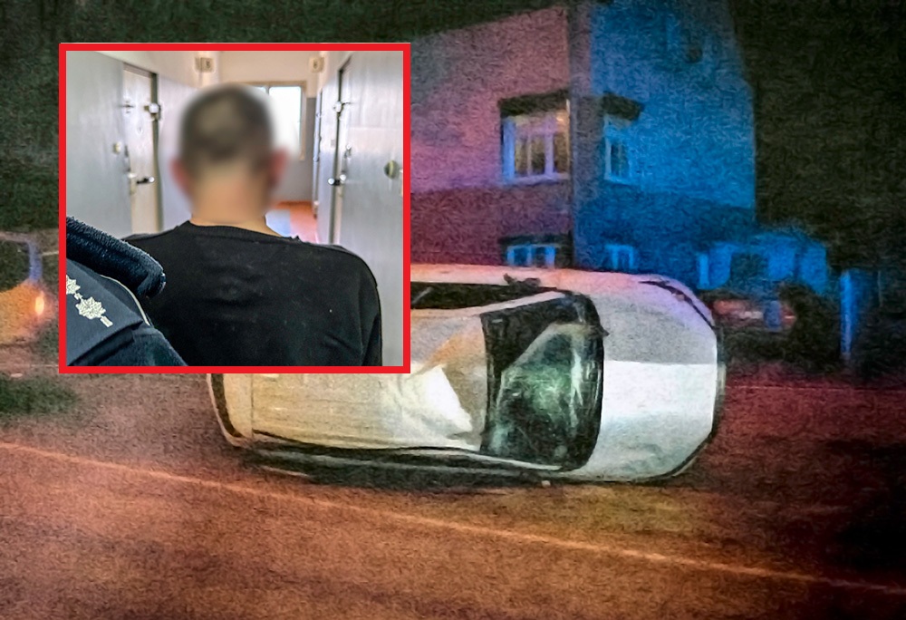 Gorzów. Dachował kradzioną Toyotą, uciekł i udawał bezdomnego