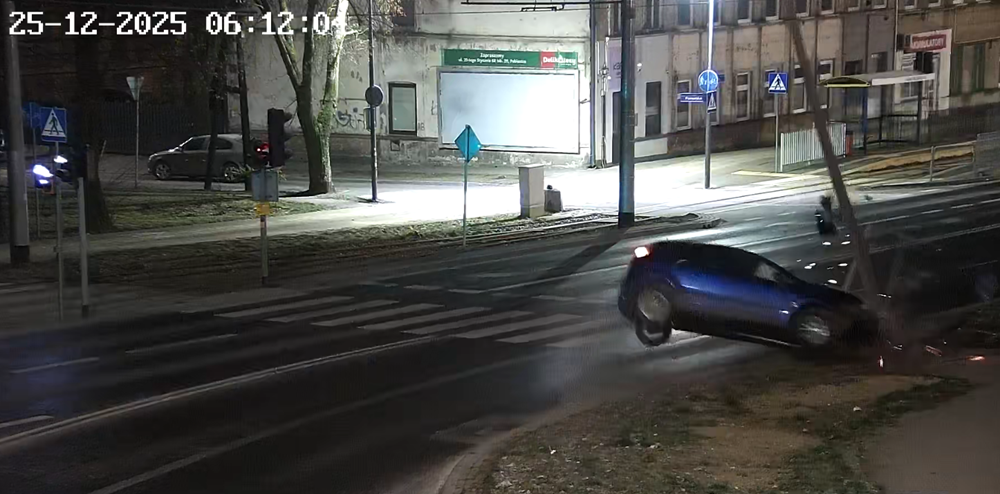 Rozbił auto o latarnię i uciekł. Próbował uniknąć odpowiedzialności