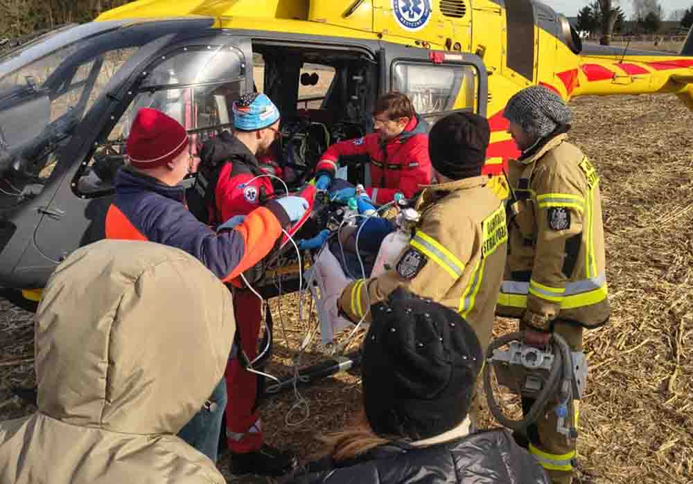 Dramatyczna akcja ratunkowa koło Skwierzyny. Trzylatek po uderzeniu w głowę stracił przytomność (ZDJĘCIA)