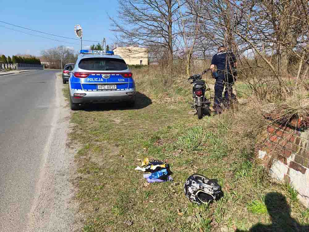 Nowogród Bobrzański. Uciekał policji na motorowerze, ma dużo na sumieniu