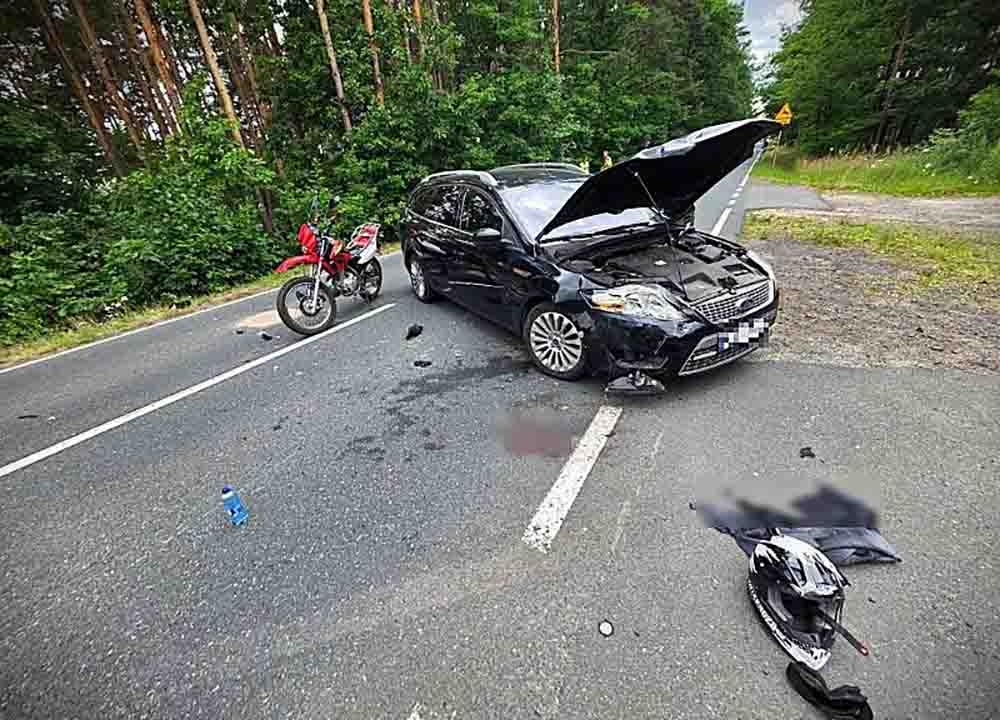 Śmiertelny wypadek. W zderzeniu z Fordem zginął motocyklista