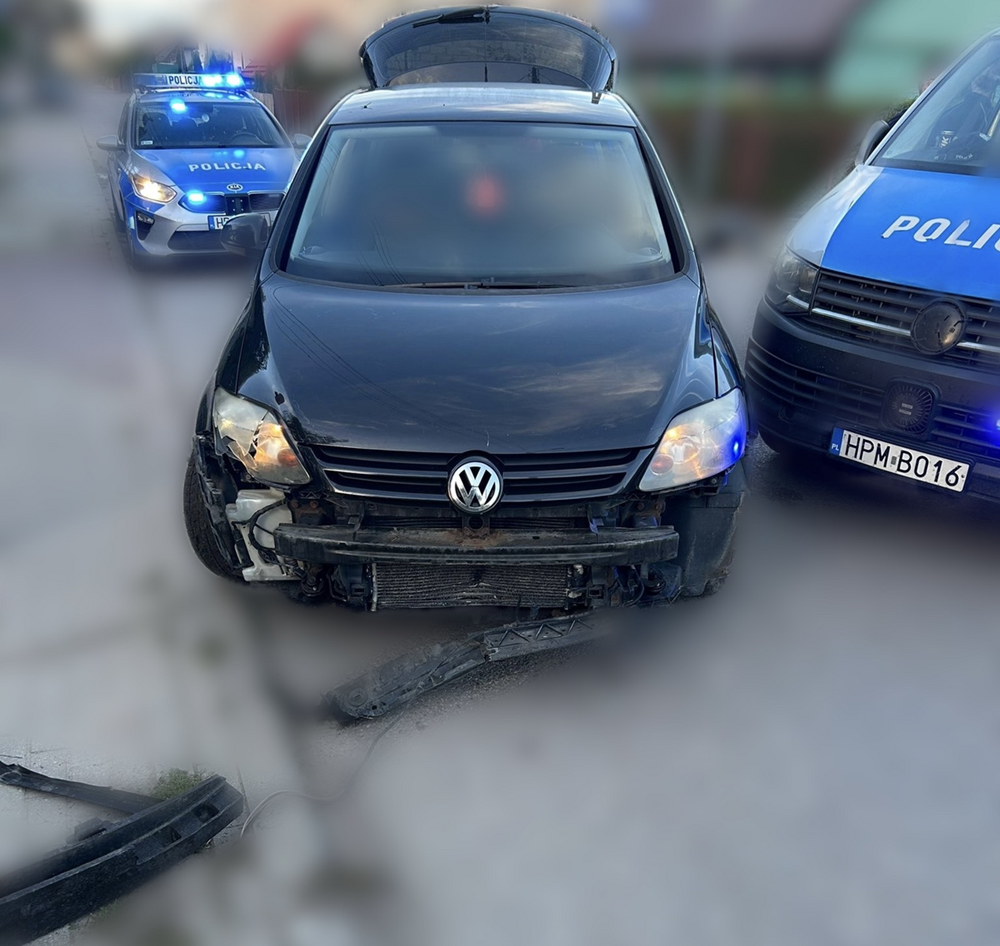 Pościg za pijanym kierowcą. Ucieczkę zakończył na łyżce ładowacza