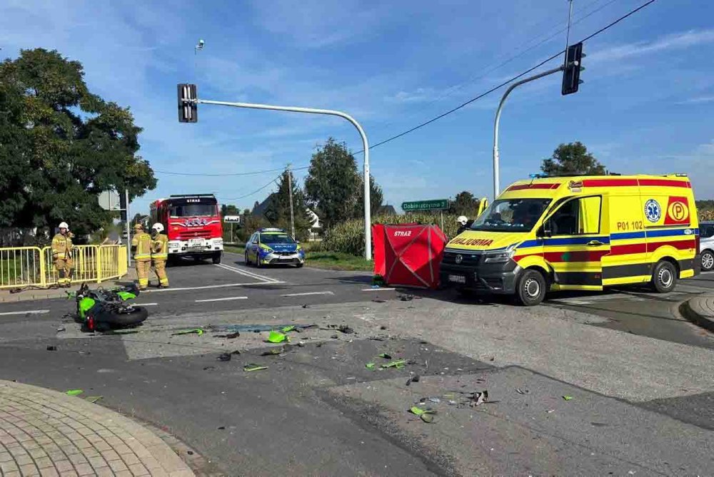 Śmiertelny wypadek. Nie żyje motocyklista